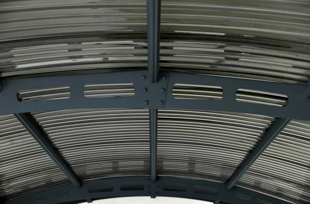 Palram Carports Atlas 5000 Grey Solar Grey Polycarbonate roof aluminium structure