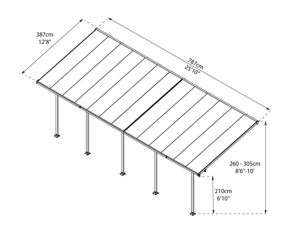 Feria Patio Covers 4x7.87 Palram ISO view