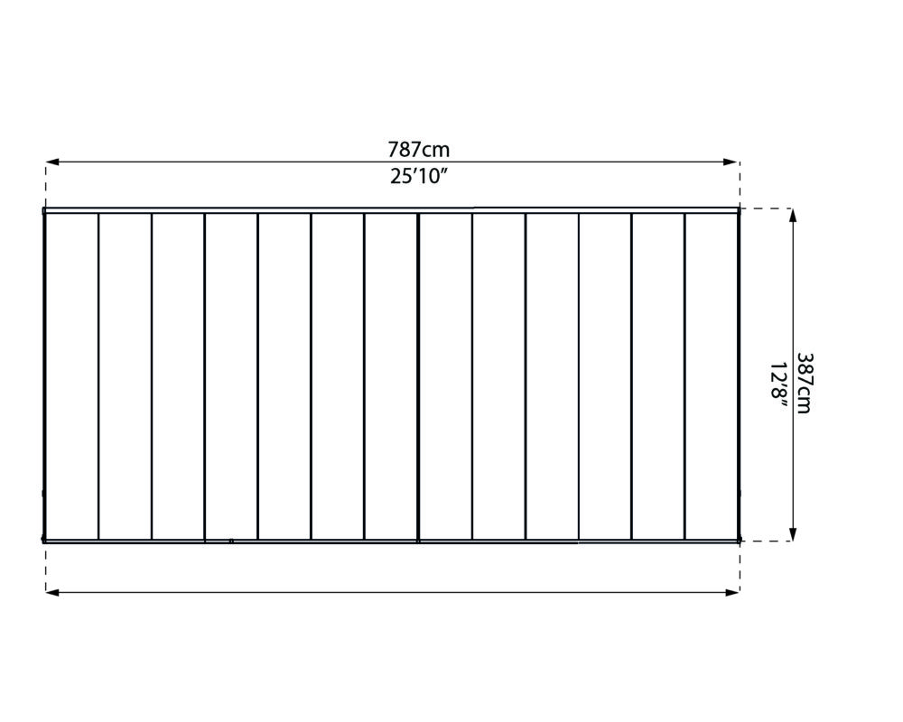 Feria Patio Covers 4x7.87 Palram TOP view