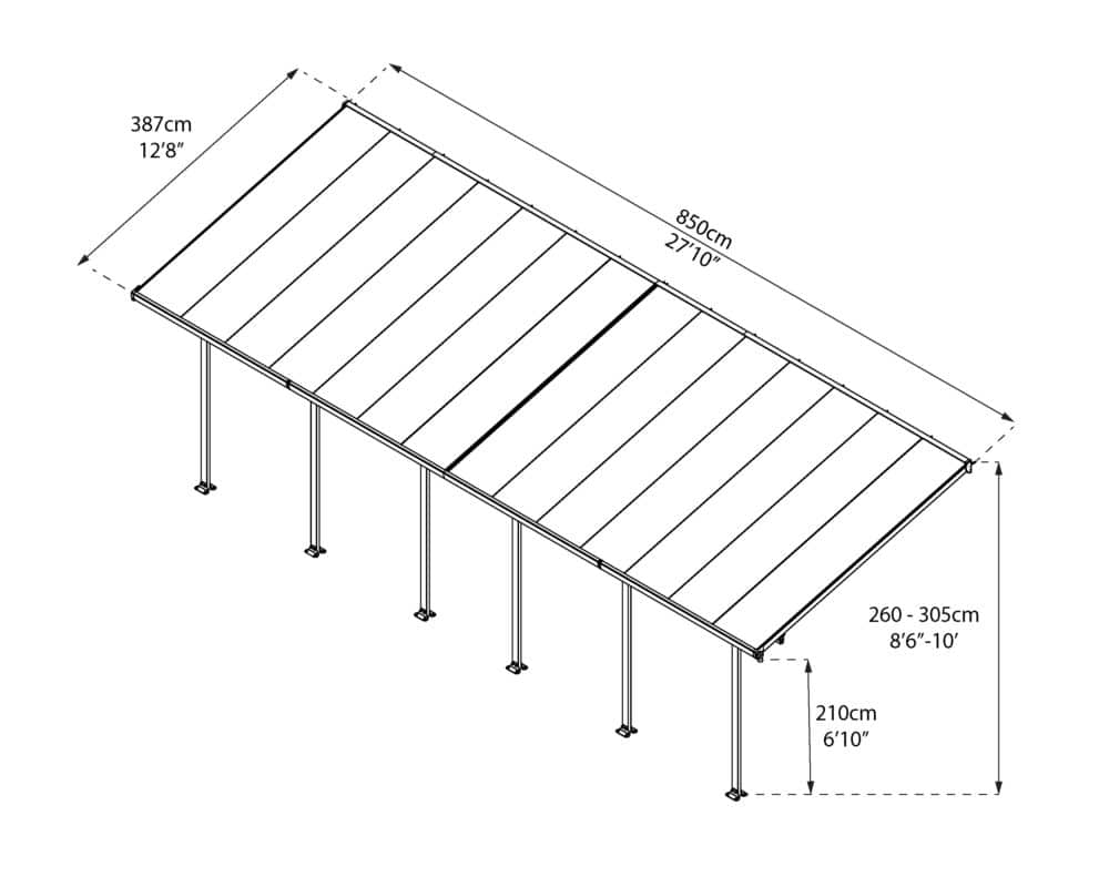 Feria Patio Covers 4x8.5 Palram ISO