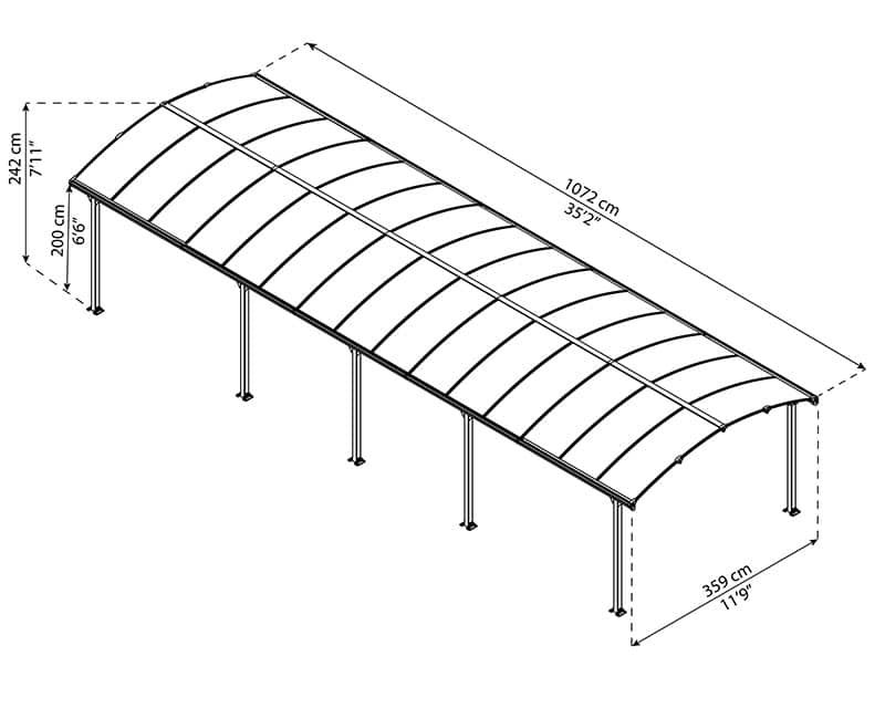 DIY Carport Kit Palram Arcadia 10600