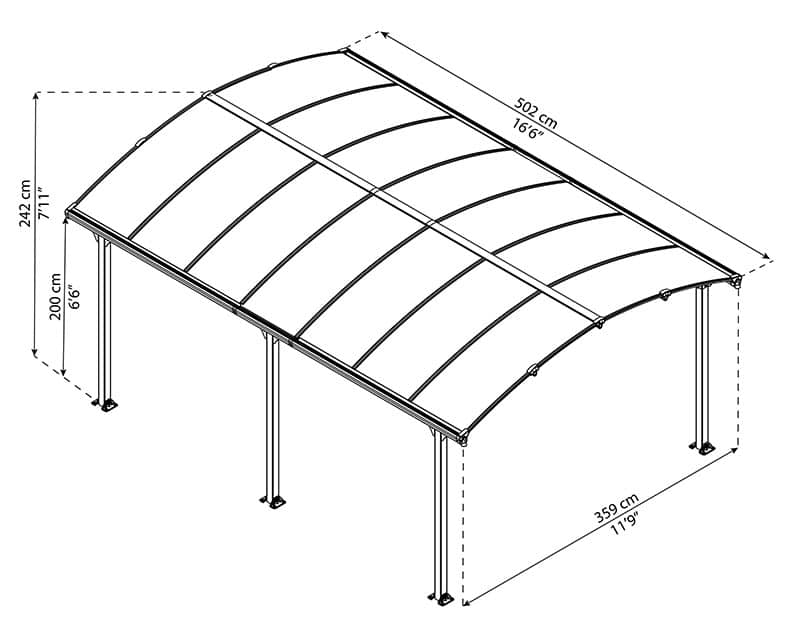 DIY Carport Kit Palram Arcadia 5000