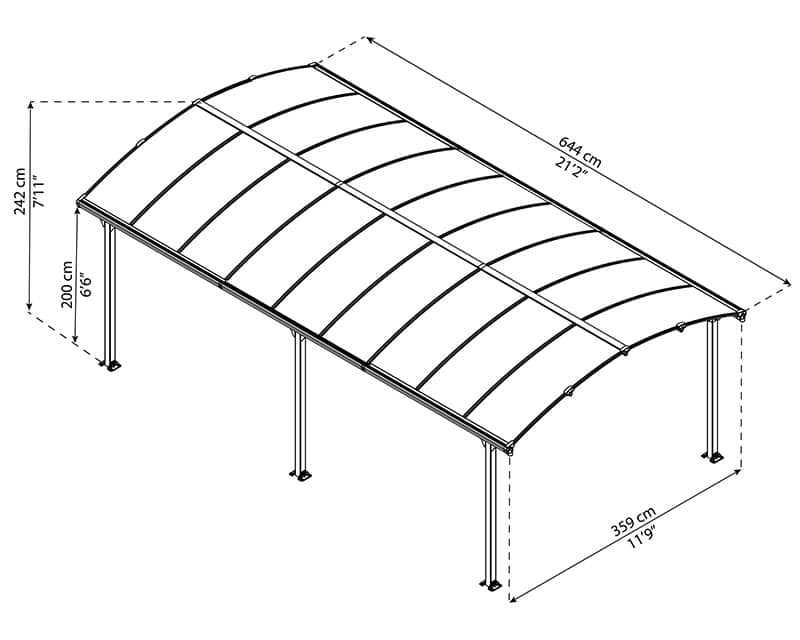 DIY Carport Kit Palram Arcadia 6400