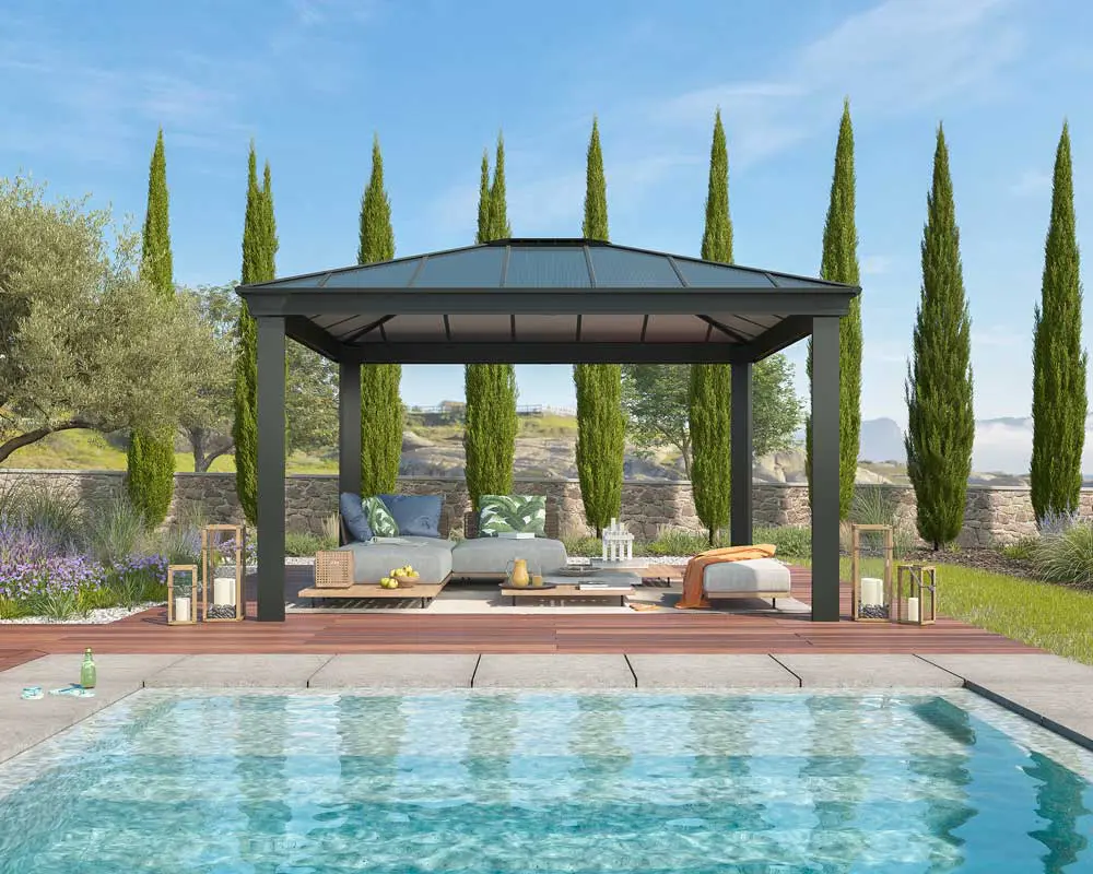 Dallas Gazebo Palram 4900 by the pool