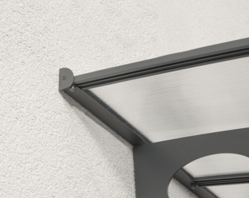 Palram Door Awnings Herald 2230 Grey Clear Wall Mounting