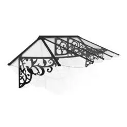 Palram Canopia Door Awnings Lily XL 3x10.5 0.9x3.2 Black Clear