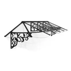 Palram Canopia Door Awnings Lily XL 3x12 0.9x3.7 Black Clear