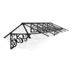 Palram Canopia Door Awnings Lily XL 3x13.8 0.9x4.2 Black Clear