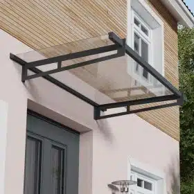 Palram Canopia Door Awnings Bremen 1500 Grey Clear
