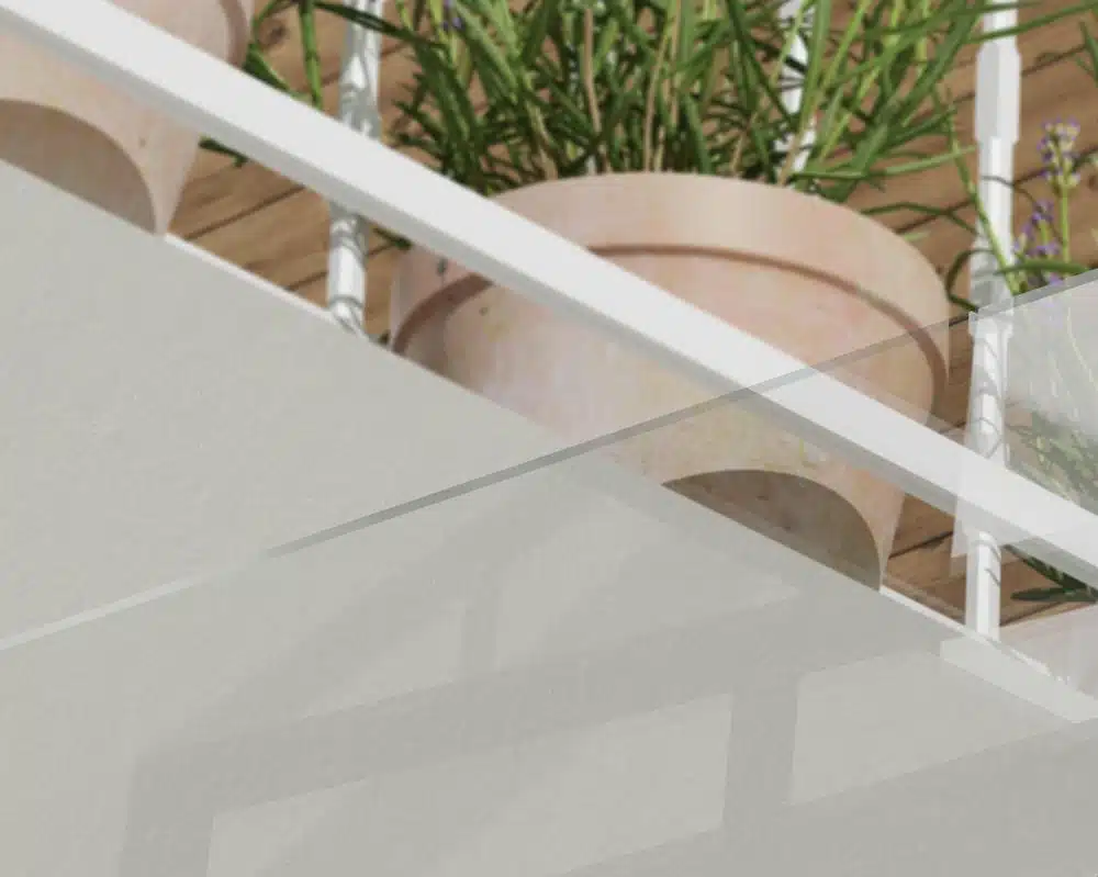 Palram Door Awnings Bremen Grey Clear Clear Glass Like Panels
