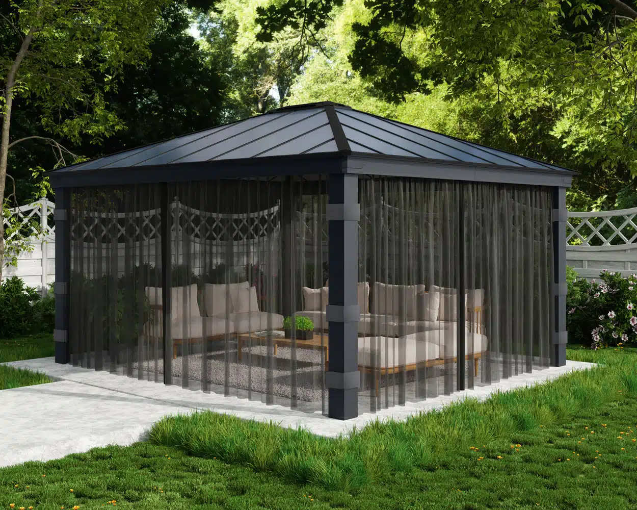 Netting Set for Dallas Gazebo 3.6×4.3m | 3.6×4.9m | 3.6×6.1m | 4.3×4.3m | 4.3×4.9m | 4.3×6.1m - Image 8