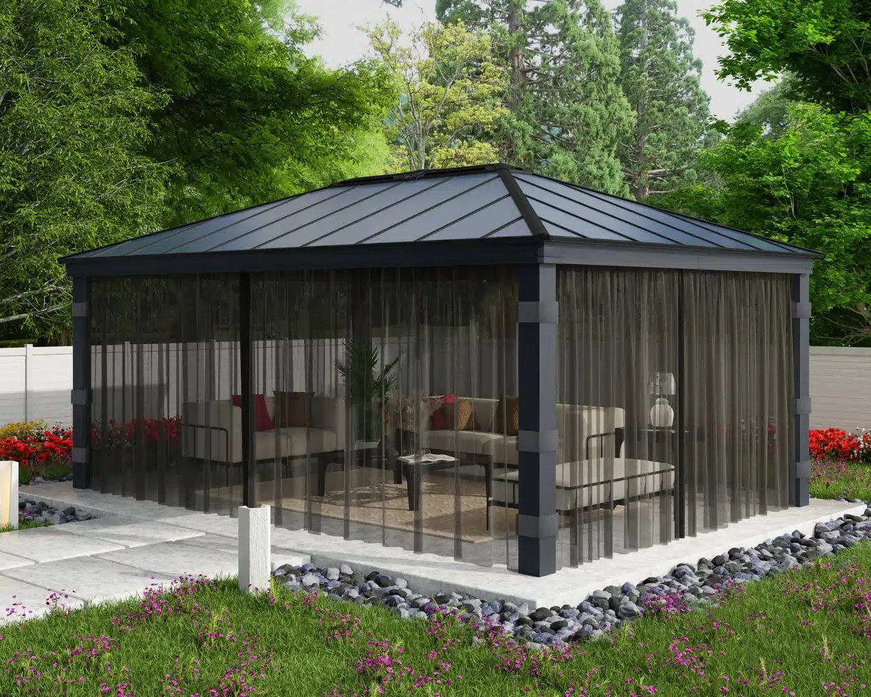 Netting Set for Dallas Gazebo 3.6×4.3m | 3.6×4.9m | 3.6×6.1m | 4.3×4.3m | 4.3×4.9m | 4.3×6.1m - Image 7