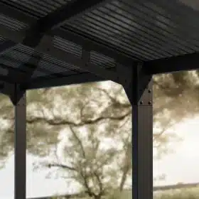 Palram-Canopia Carports Sydney 10x20 3x6 Black Wave Solar Grey Aluminium Structure