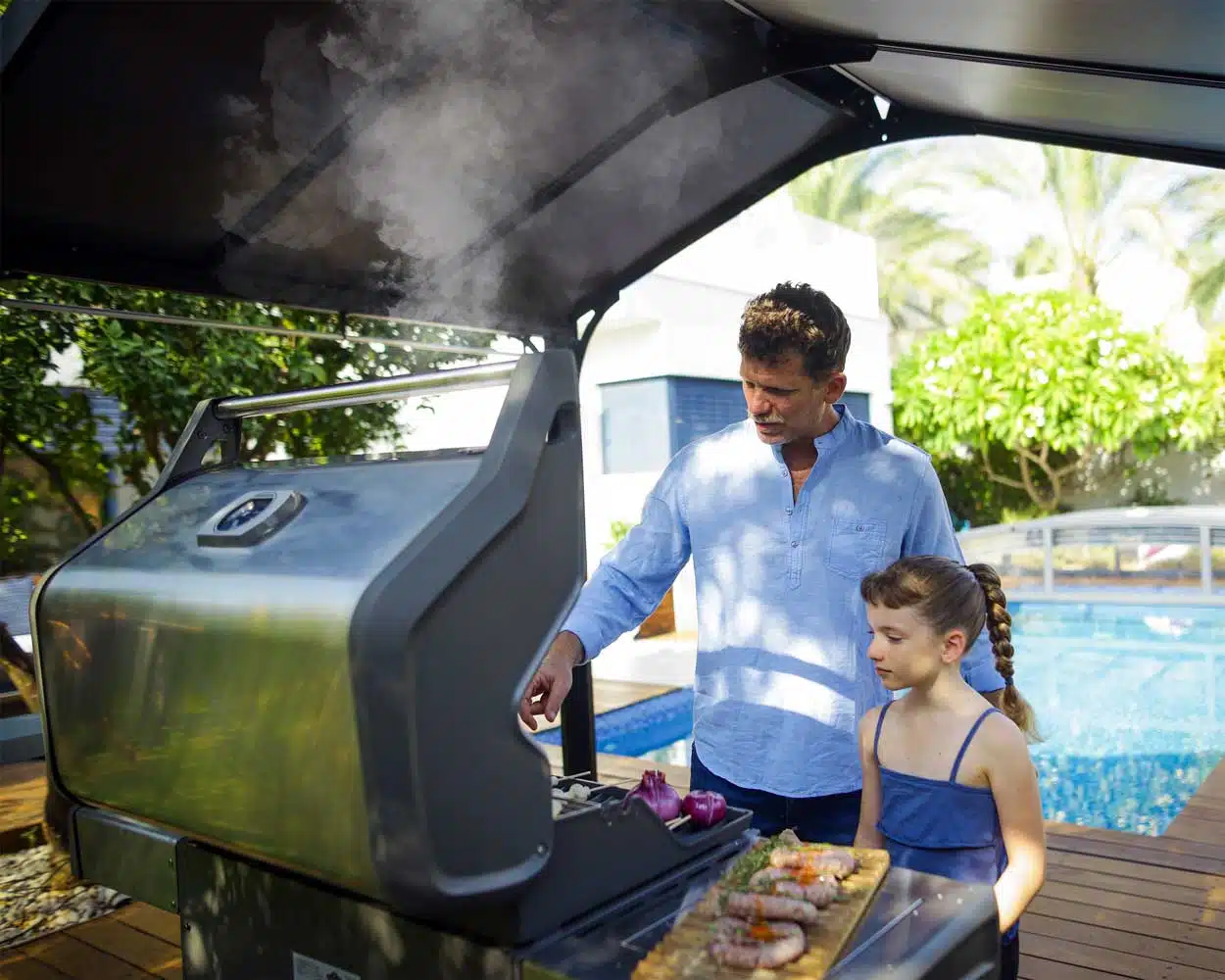 Austin BBQ Gazebo 6x8 1.8x2.4m Black Palram-Canopia Garden Gazebos