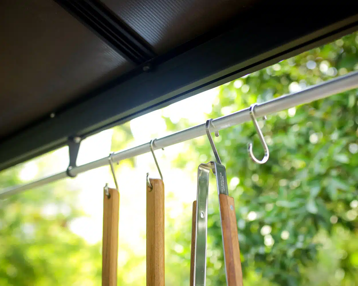 Austin BBQ Gazebo 6x8 1.8x2.4m Black Palram-Canopia Garden Gazebos