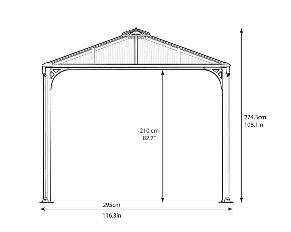Martinique 4300 Gazebo side