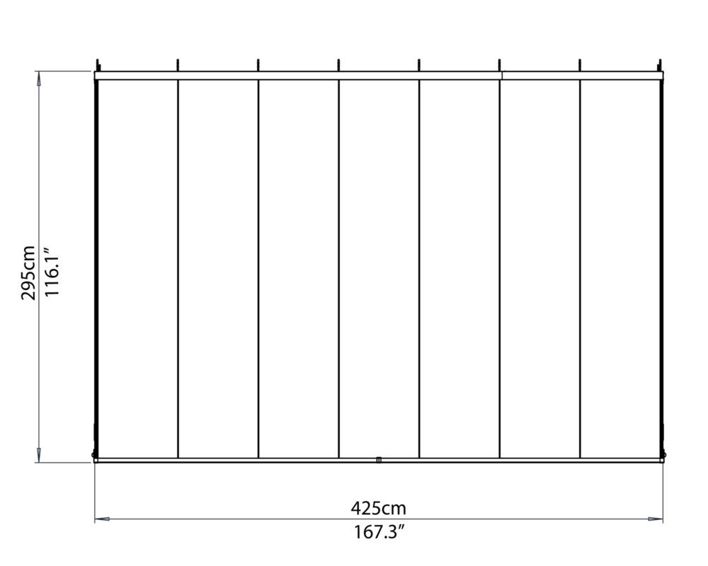 SanRemo sunroom 295x425cm elevation