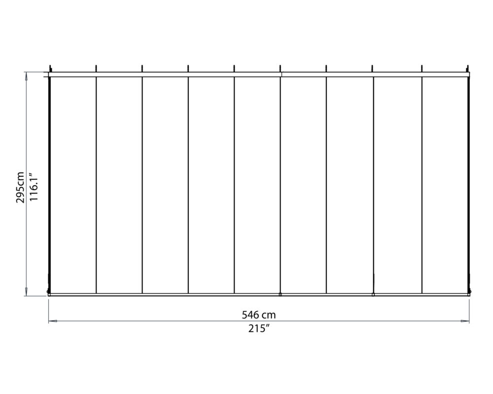 SanRemo sunroom 295x546cm elevation